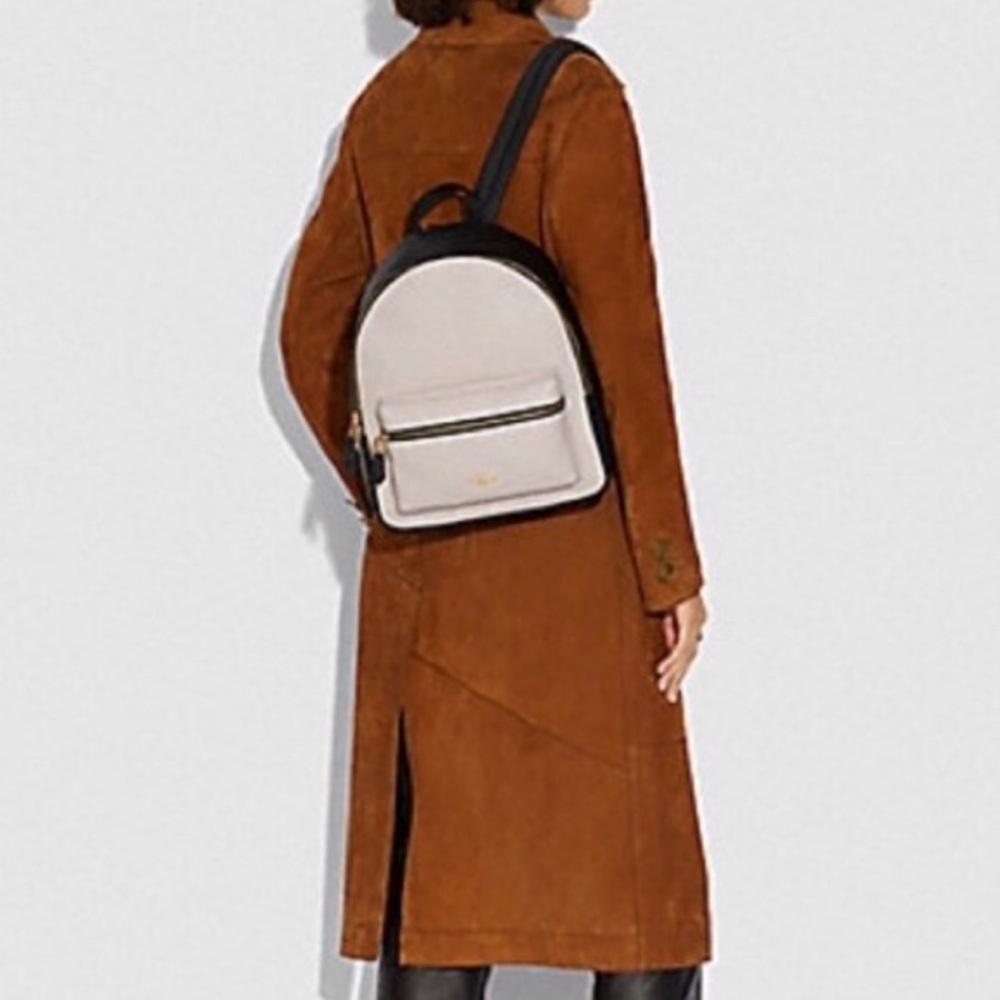 NEW Coach Color Block Charlie Medium Backpack - Picture 6 of 8
